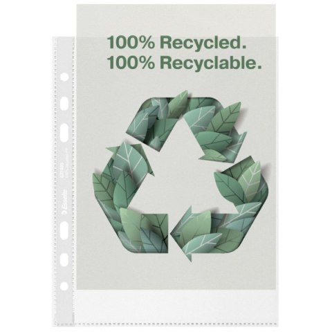 Koszulka groszkowa Recycled Premium PP 70 mic. A5, w kartonie, 100 szt. Esselte 627495 Koszulka groszkowa Recycled Premium PP 70 mic. A5, w kartonie, 100 szt. Esselte 627495