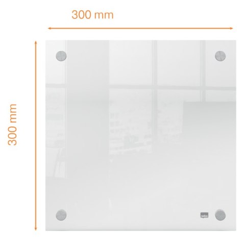 Tablica akrylowa suchościeralna do zawieszania na ścianie Nobo Home 300x300mm 1915619