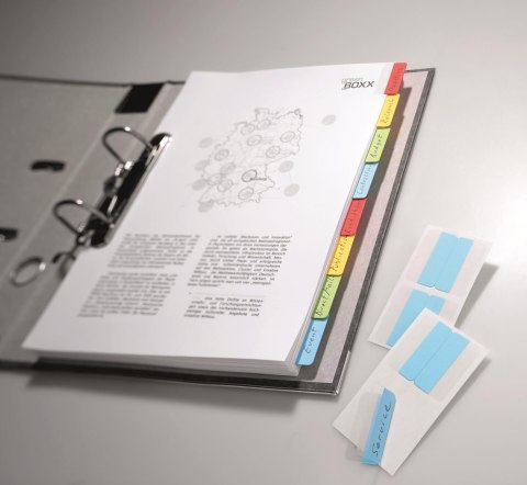 Zakładki samoprzylepne dwustronne indeksy (24szt.) szer.40mm QUICK TAB 840600 DURABLE