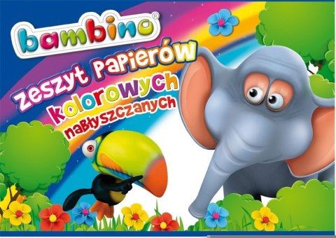 Zeszyt papierów kolorowych nabłyszczanych A4 10 kartek MINI ZOO BAMBINO *1802 MAJEWSKI