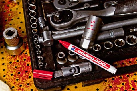 Marker permanentny e-400 EDDING, 1mm, niebieski