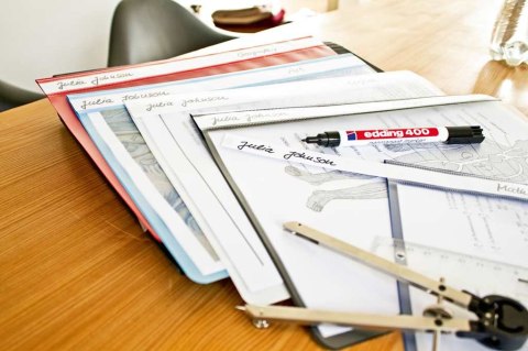 Marker permanentny e-400 EDDING, 1mm, niebieski