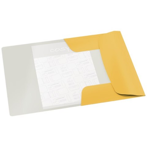 Teczka kartonowa z gumką Leitz Cosy, A4, żółta 30020019 Teczka kartonowa z gumką Leitz Cosy, A4, żółta 30020019