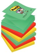 Bloczek samoprzylepny POST-IT_ Super sticky Z-Notes (R330-6SS-MAR), 76x76mm, 6x90 kart., paleta marrakesz