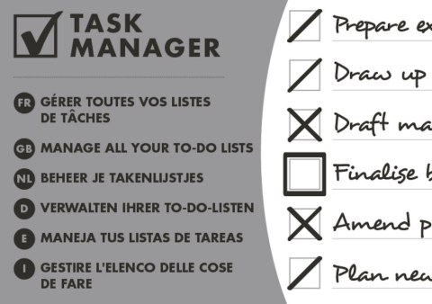 Blok notatnikowy OXFORD TASK MANAGER A5, 70kartek, spirala u góry, 400055727 (X)