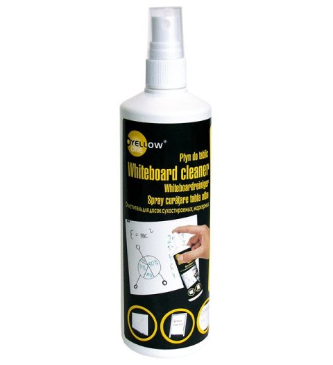 Płyn do czyszczenia tablic suchościeralnych 250ml 125-1039 Yellow One Płyn do czyszczenia tablic suchościeralnych 250ml 125-1039 Yellow One