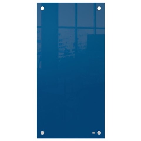 Mała podłużna szklana tablica suchościeralna Nobo Home 300x600mm, niebieska 1915607
