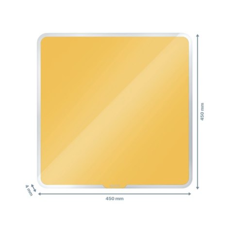 Szklana tablica magnetyczna Leitz Cosy 45x45cm, żółta, 70440019 Szklana tablica magnetyczna Leitz Cosy 45x45cm, żółta, 70440019