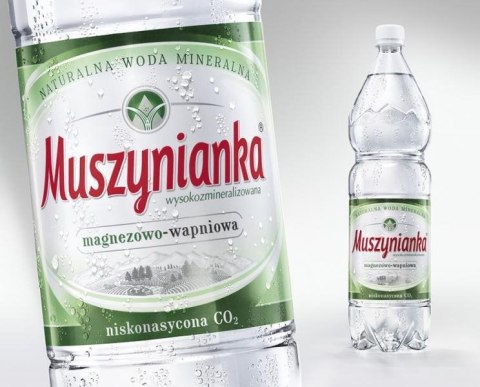 Woda MUSZYNIANKA 1.5L niskonasycona CO2 zgrzewka 6 szt. (zielona)