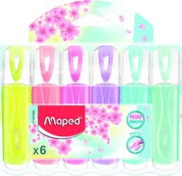 Zakreślacz FLUO PEPS pastel mix kolor. 6 szt etui pud.z zaw. 742558 MAPED