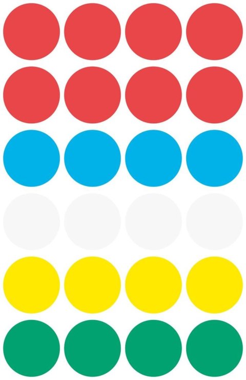 Kółka do zaznaczania mix kolorów 3089 Q18 4ark Avery Zweckform