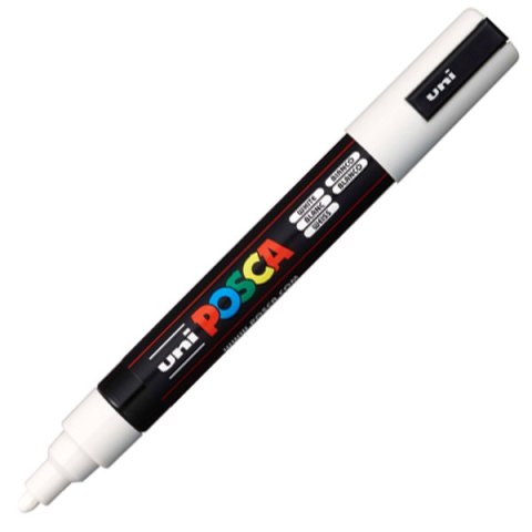 Marker z tuszem pigmentowym PC-5M biały POSCA UNPC5M/DBI