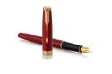 Pióro wieczne (F, stalówka ze stali) SONNET RED LACQUER GT PARKER 1931473, giftbox (X)