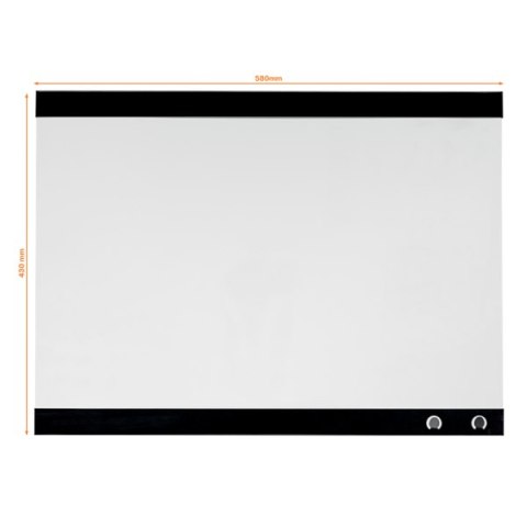Magnetyczna tabliczka suchościeralna z klipsem na notatki 430x580mm Nobo 1903859