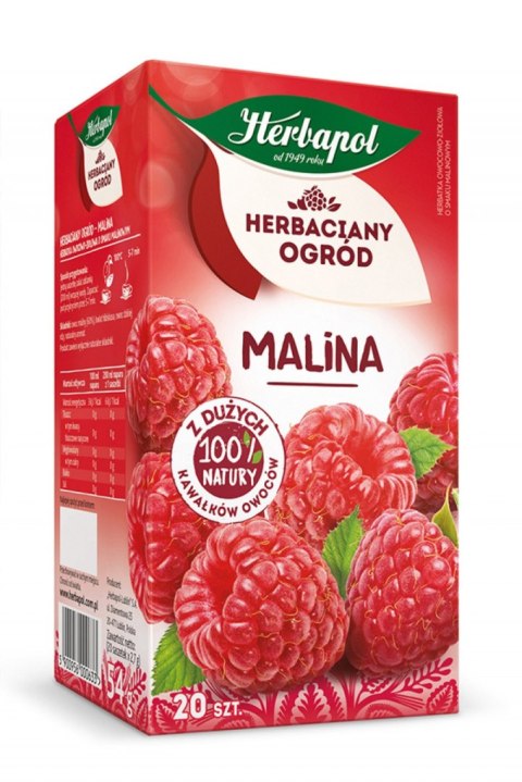 Herbata HERBAPOL HERBACIANY OGRÓD Malina (20 saszetek)