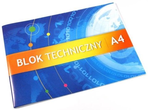 Blok techniczny biały A4 10k 250g KRESKA