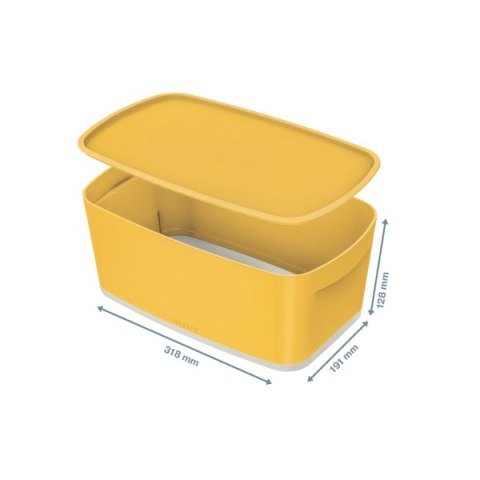 MyBox Cosy mały pojemnik z pokrywką, żółty Leitz 52630019 MyBox Cosy mały pojemnik z pokrywką, żółty Leitz 52630019