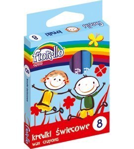 Kredki FIORELLO świecowe 8 kolorów 170-1382 Kredki FIORELLO świecowe 8 kolorów 170-1382
