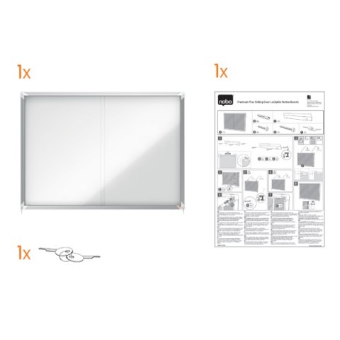 Gablota magnetyczna zewnętrzna Nobo Premium Plus 12xA4 (drzwiczki przesówne) 1902570
