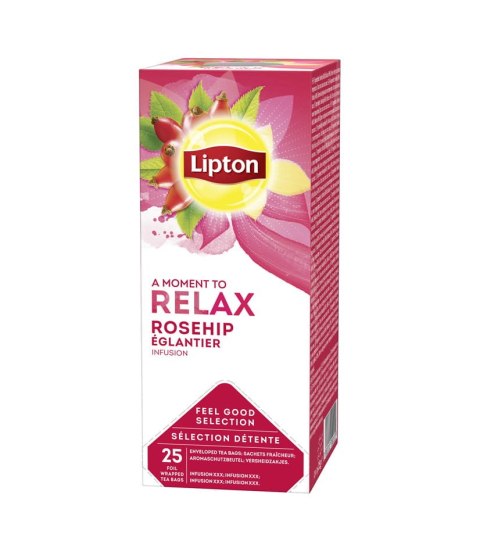 Herbata LIPTON RELAX ROSEHIP INFUSION (dzika róża) 25k.fol owocowa