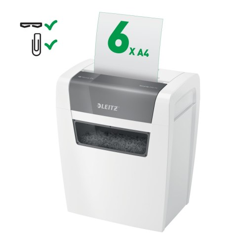 Niszczarka LEITZ IQ Home OFFICE P4, 6 kartek, 15l, kosz 8034000 Niszczarka LEITZ IQ Home OFFICE P4, 6 kartek, 15l, kosz 8034000