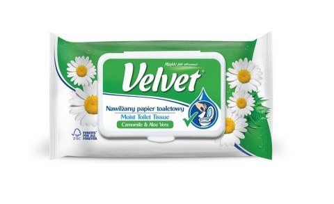 Papier toaletowy VELVET nawilżany (42) RUMIANKOWY Papier toaletowy VELVET nawilżany (42) RUMIANKOWY