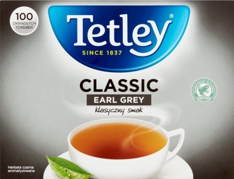 Herbata TETLEY CLASSIC EARL GREY czarna 100 saszetek bez zawieszki