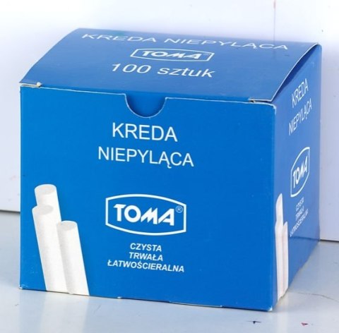 Kreda szkolna niepyląca biała - opakowanie 100 pałeczek biały TO-80200 Toma Kreda szkolna niepyląca biała - opakowanie 100 pałeczek biały TO-80200 Toma