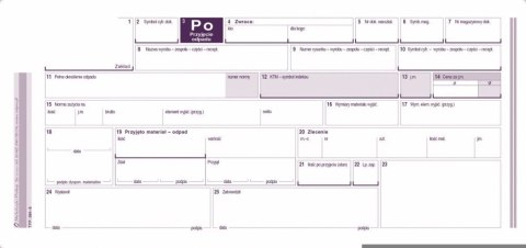 384-8 Przyjęcie odpadu jednopozycyjne Po