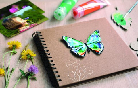 Album na spirali, 30x30cm, 30 ark, brązowe eco, 180g/m2, Happy Color HA 7631 3030-NE30