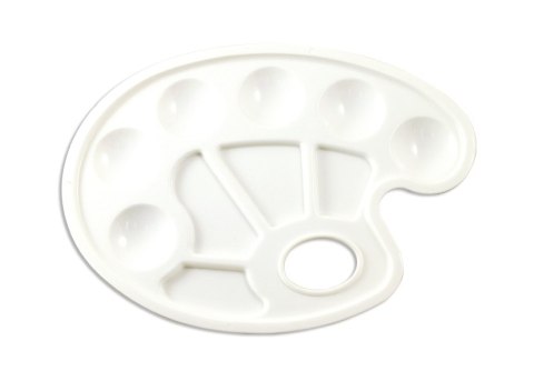 Paletka do mieszania kolorów owalna, 10 przegródek, Happy color HA 3373 0010