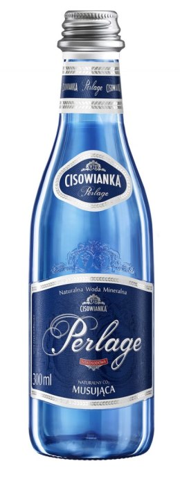 Woda CISOWIANKA 0.3l Perlage gazowana szkło karton 24 szt