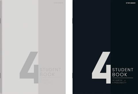 Zeszyt Top Studentbook A4 80 kartek 70 g kratka 5x5 mm 4 przekładki 400183848