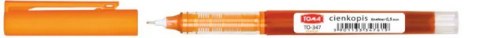 Cienkopis Kapilarny 0,5mm pomarańczowy TO-347 6 2 Toma