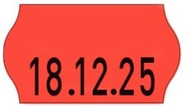 Etykiety cenowe w rolce do metkownicy jednorzędowej Meto 22x12 mm, czerwone opakowanie 6 rolek M30014355