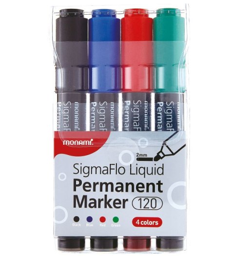 Marker permanentny SigmaFlo B 120 4 kol. 160-2449 MonAmi