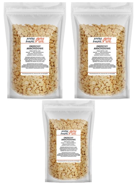 Orzechy ziemne 2,5kg orzeszki arachidowe prażone niesolone