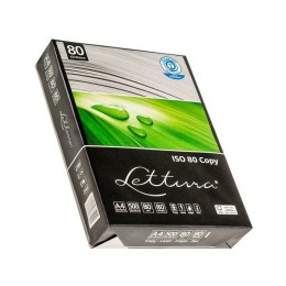 Papier xero A4 LETTURA, 80g, ISO80, ekologiczny, 100% recykling, karton 5 ryz