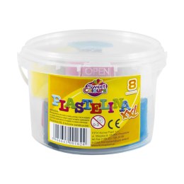 Plastelina xxl 8-kolorowa,wiaderka 0,5 kg Sweet Colours 01624 KOMA-PLAST