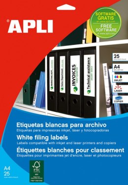 Etykiety 01232 190*38 (25) APLI 175szt. na segregator