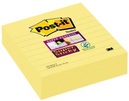 Karteczki samoprzylepne POST-IT Super Sticky XL w linię (675-SS3-CY), 101x10, 1mm, 3x70 kart., żółte