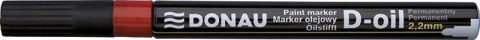 Marker olejowy D-Oil, okrągły, 2,2mm, czerwony, typu DONAU 7368001PL-04