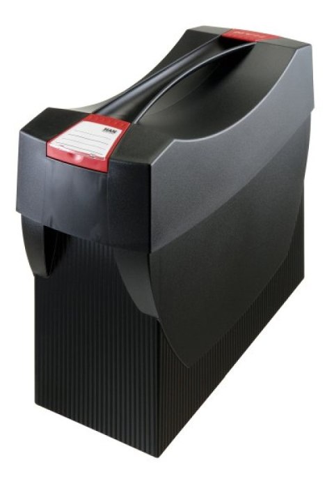 Pojemnik A4 z wiekiem na teczki zawieszkowe PS SWING czarny HN190113-01