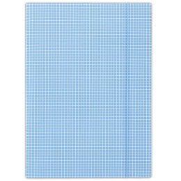 Teczka z gumką w kratkę-nieb. FEP10