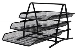 Zestaw 3 szuflad matal siatka czarny KF00823 Q-CONNECT 278X275X350