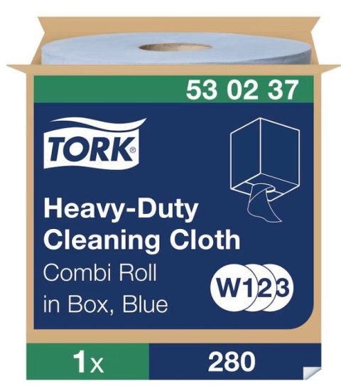 Czyściwo wielozadaniowe niebieskie 1W, 106m, system W1/W2/W3, do trudnych zabrudzeń 530237 TORK