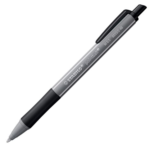 Długopis STABILO pointball ciemny szary, 6033/2-46