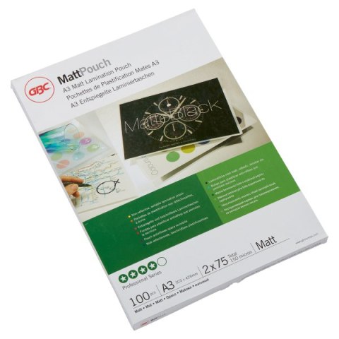 Folia do laminacji Matt, A3, 75 mic, matowa, 41660E, GBC