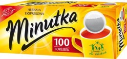 Herbata MINUTKA, ekspresowa, 100 torebek, czarna