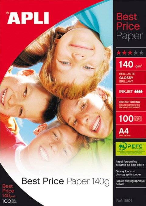 Papier FOTO A4 140g(100AP11804 do d.atram.BEST PRICE błysk